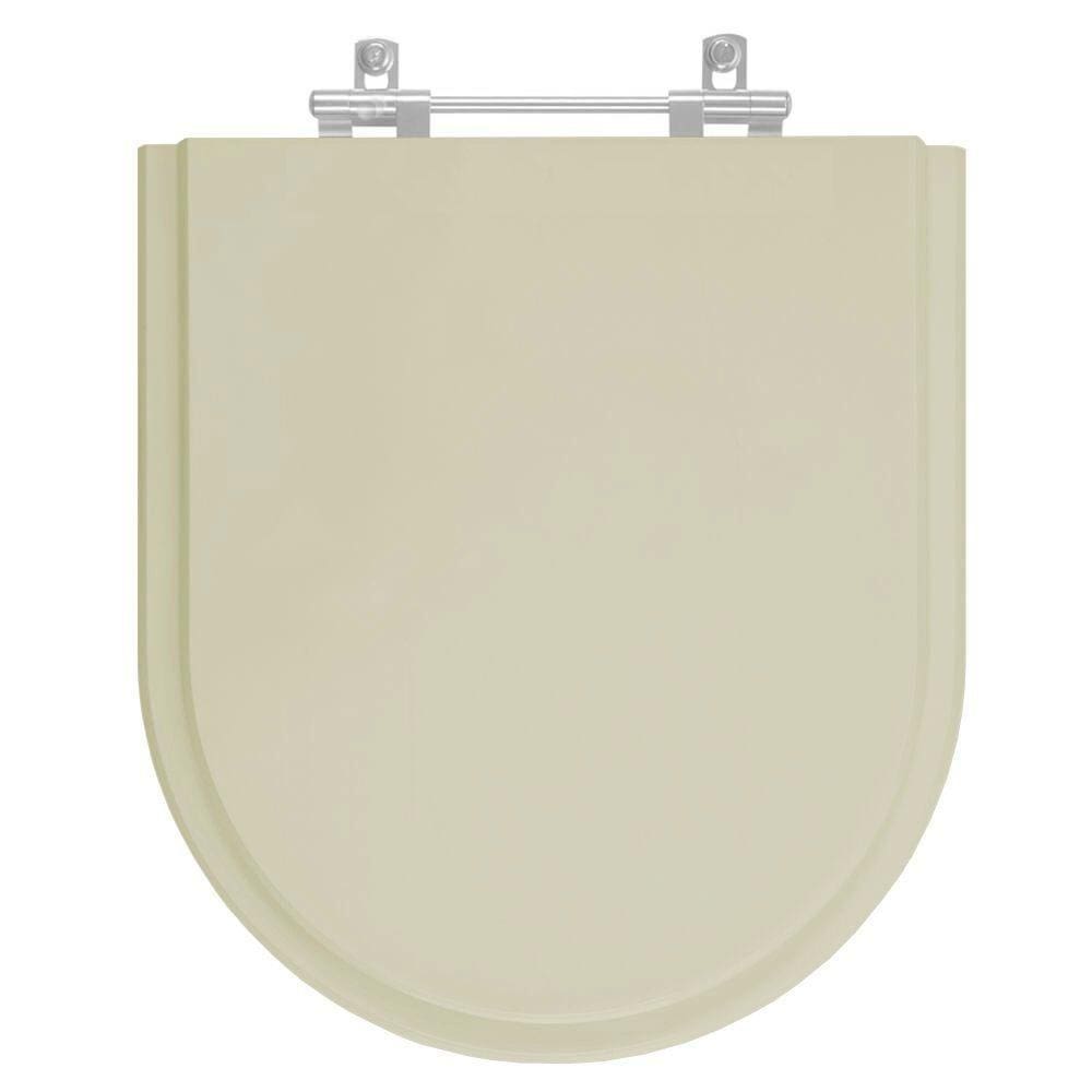 Assento Sanitario Poliester Castanha Smart Bege Fosco para vaso Celite