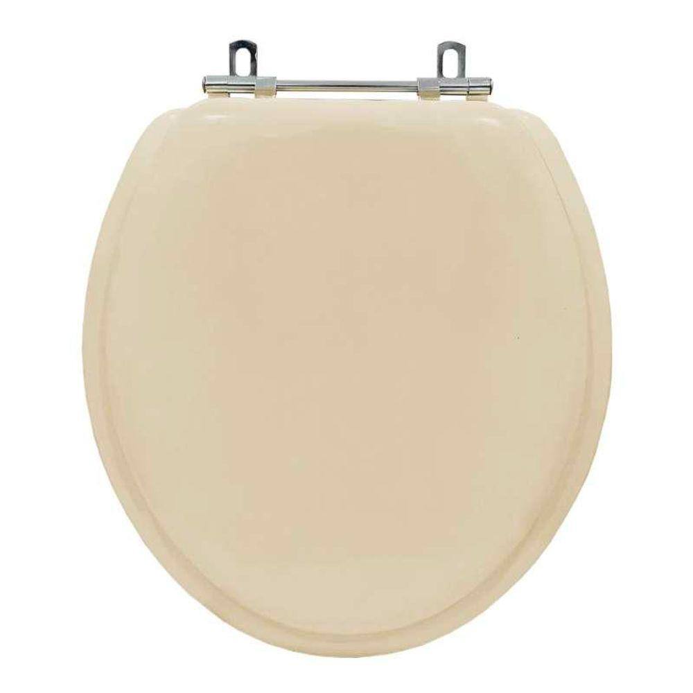Assento Sanitário Almofadado Convencional Oval Bege Claro para vaso Incepa