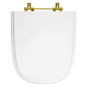 Assento Sanitario Ibiza Branco Para Vaso Incepa Com Ferragem Dourada