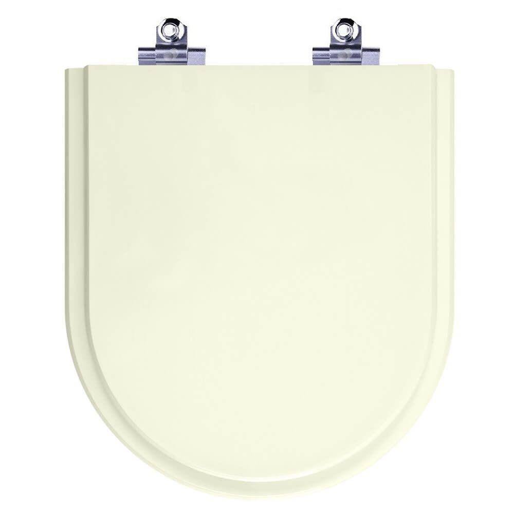 Assento Sanitário Laqueado Soft Close Riviera Pergamon Bege Claro para vaso Celite