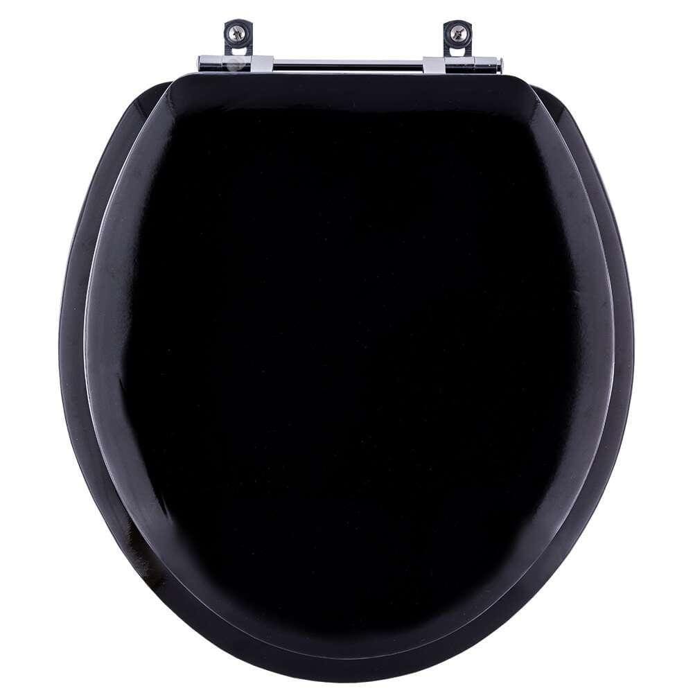 Assento Sanitário Almofadado Loren Way Preto para vaso Lorenzetti 6lpf