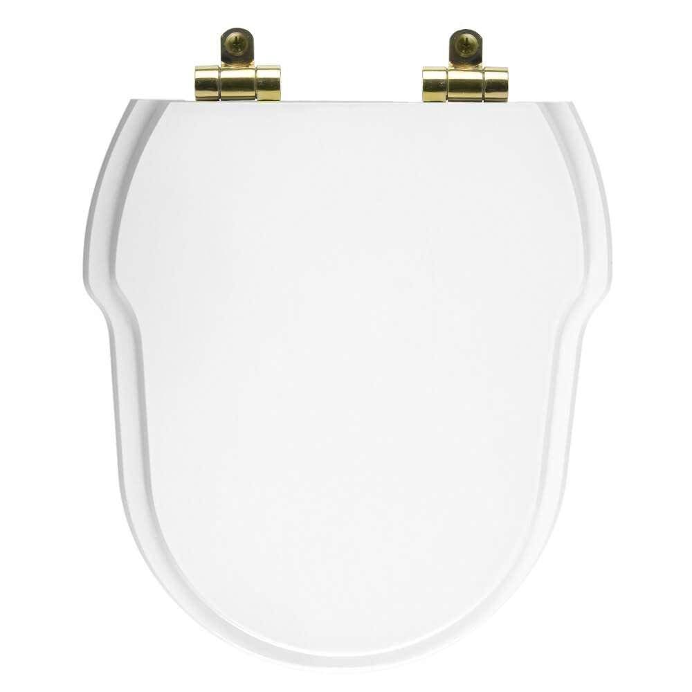 Assento Sanitário Poliéster Soft Close Hampton Branco para vaso Incepa com Ferragem Dourada