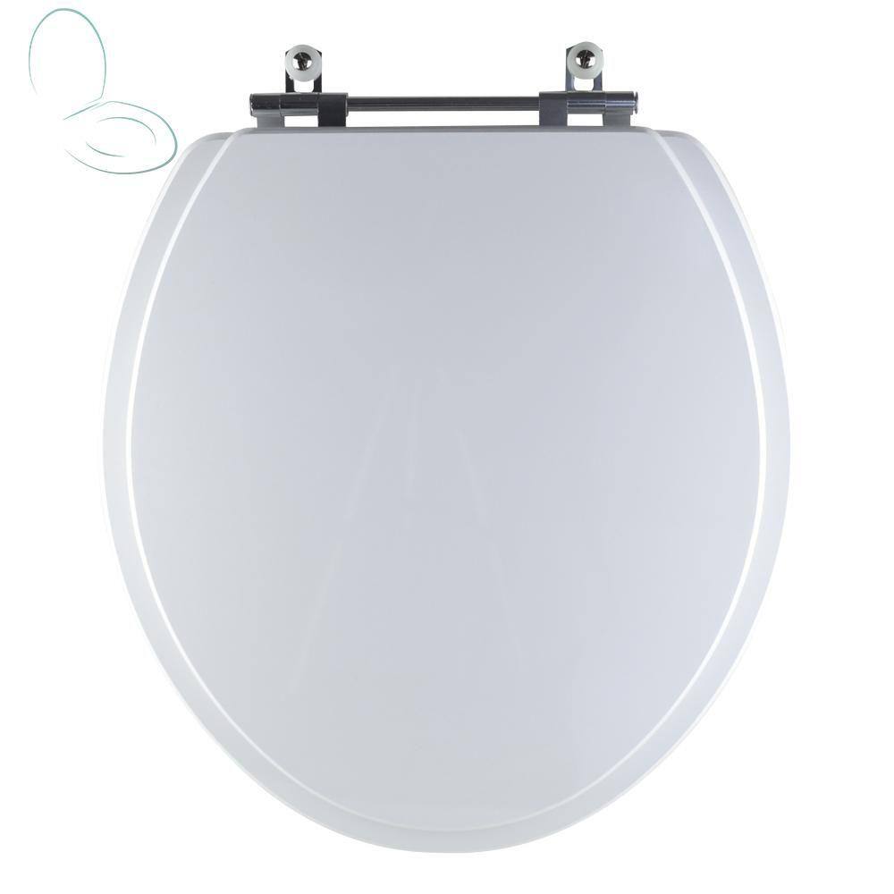 Assento Sanitário Tampa de Vaso Branco MDF Laqueado Ravena para bacia Deca