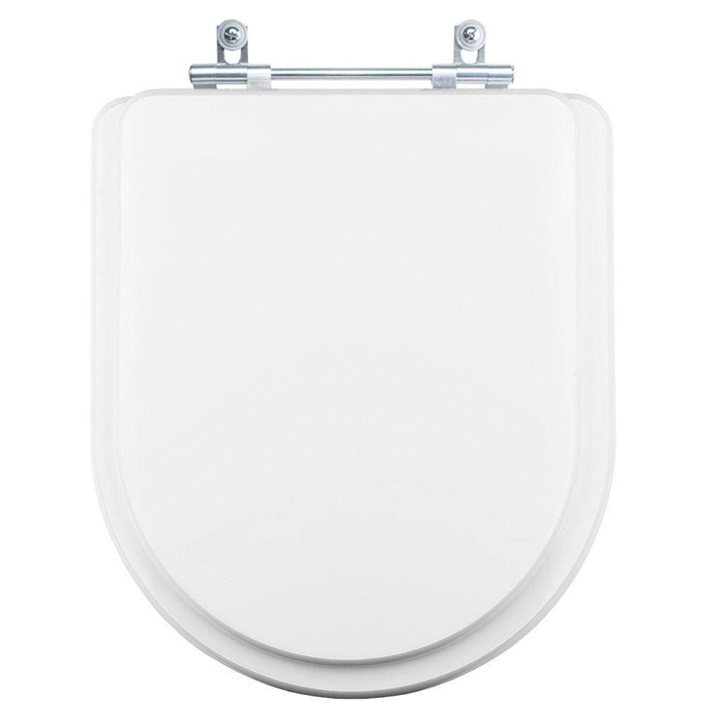Assento Sanitário Tampa de Vaso Branco MDF Laqueado Smart para bacia Celite