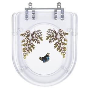 Assento Sanitário Tampa de Vaso Vogue Plus Transparente Decorado