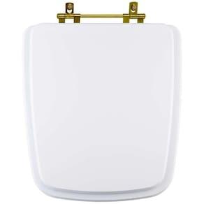 Assento Sanitário para vaso Incepa Boss Branco com Ferragem Dourada