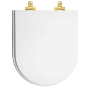 Tampa de Vaso Com Fechamento Lento Belle Epoque Branco para louça Deca com Ferragem Dourada