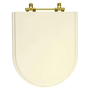 Assento Sanitário Carrara Creme para vaso Deca Com Ferragem Dourada