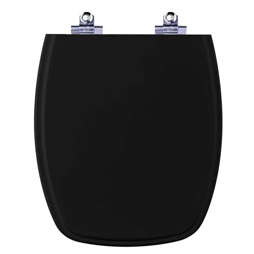 Tampa De Vaso Com Amortecedor Laguna Preto Para Bacia Hervy