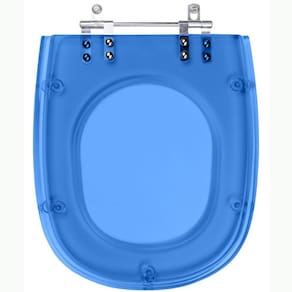 Assento Sanitário Poliester Sabatini Azul Translucido para Vaso Icasa