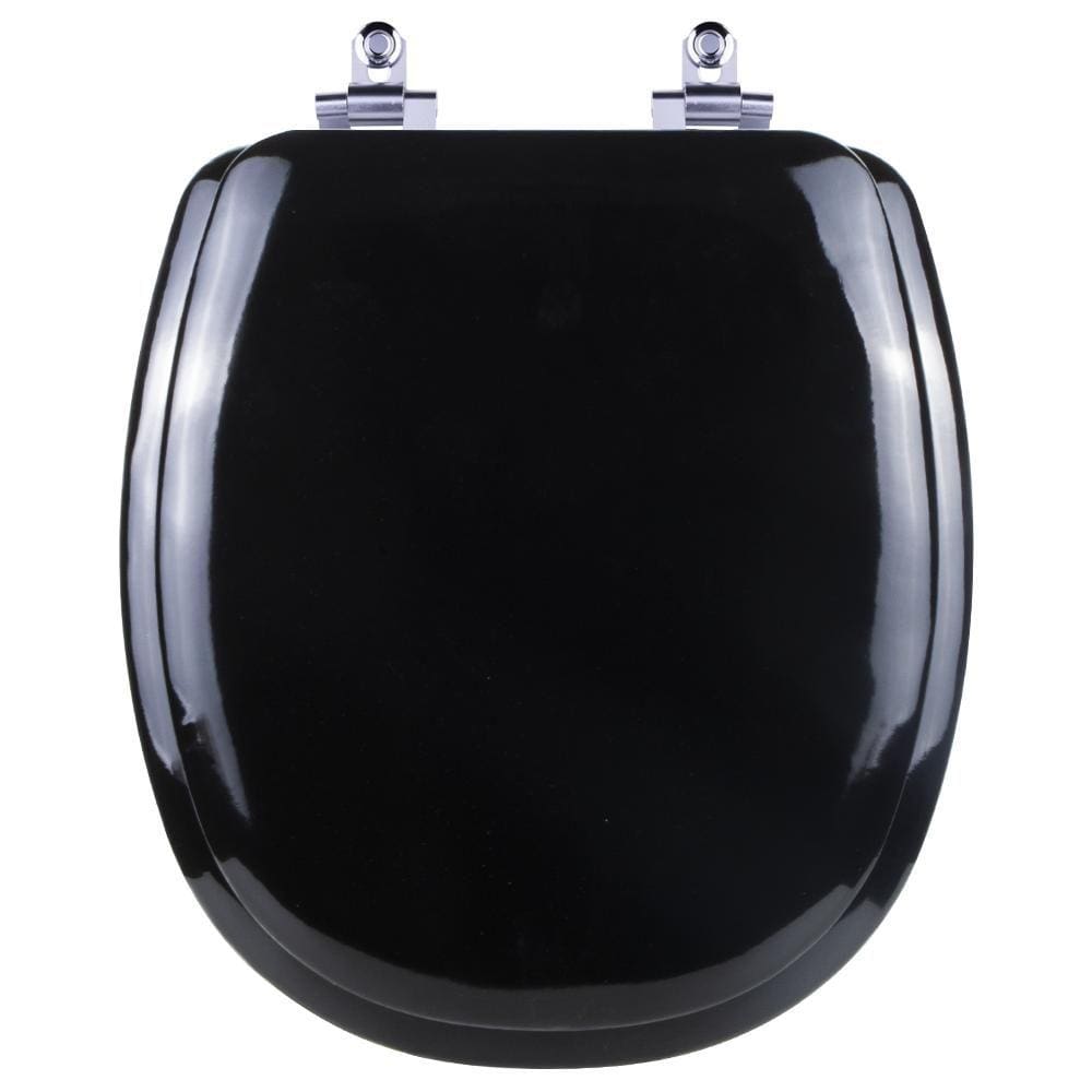 Assento Sanitário Almofadado Soft Close Aspen Preto para vaso Deca