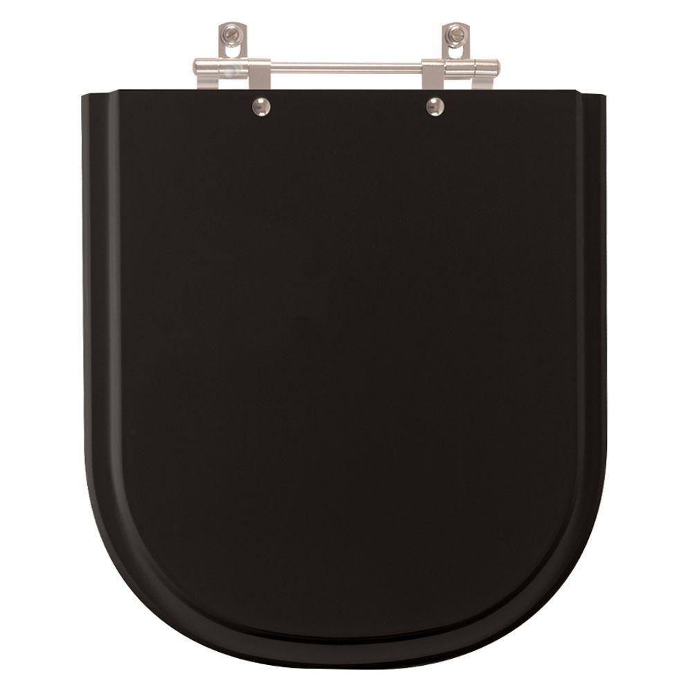 Assento Sanitario Poliester Flox Preto para vaso Fiori