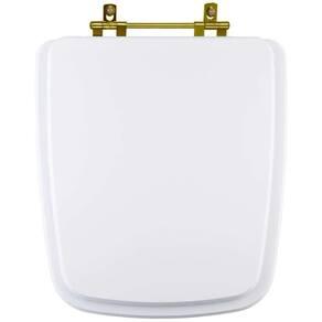 Assento Sanitário para vaso Incepa Boss Branco com Ferragem Dourada