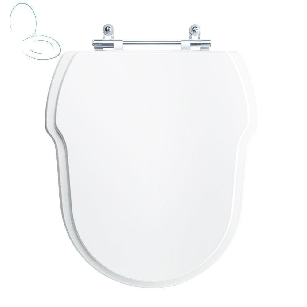 Assento Sanitário Tampa de Vaso Branco MDF Laqueado Hampton para bacia Incepa