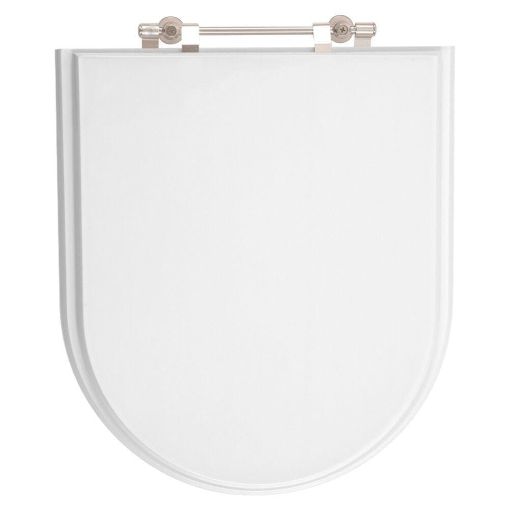 Tampa de Vaso Poliester Duomo Plus Branco para bacia Deca Com Ferragem Dourada