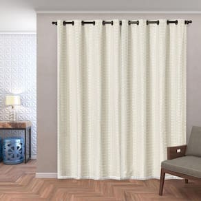 Cortina Blackout 2,80X2,30 Voal Corta Luz Porta Balcão Bege