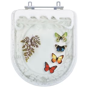 Tampa para Vaso Deca Carrara Branco com 4 Borboletas