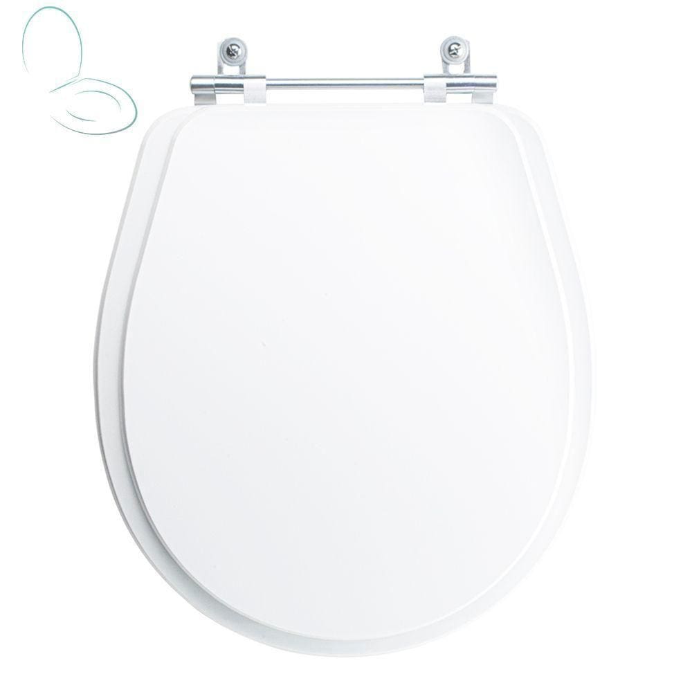 Tampa Vaso Sanitário Madeira Laqueada Avalon Branco para bacia Ideal Standard