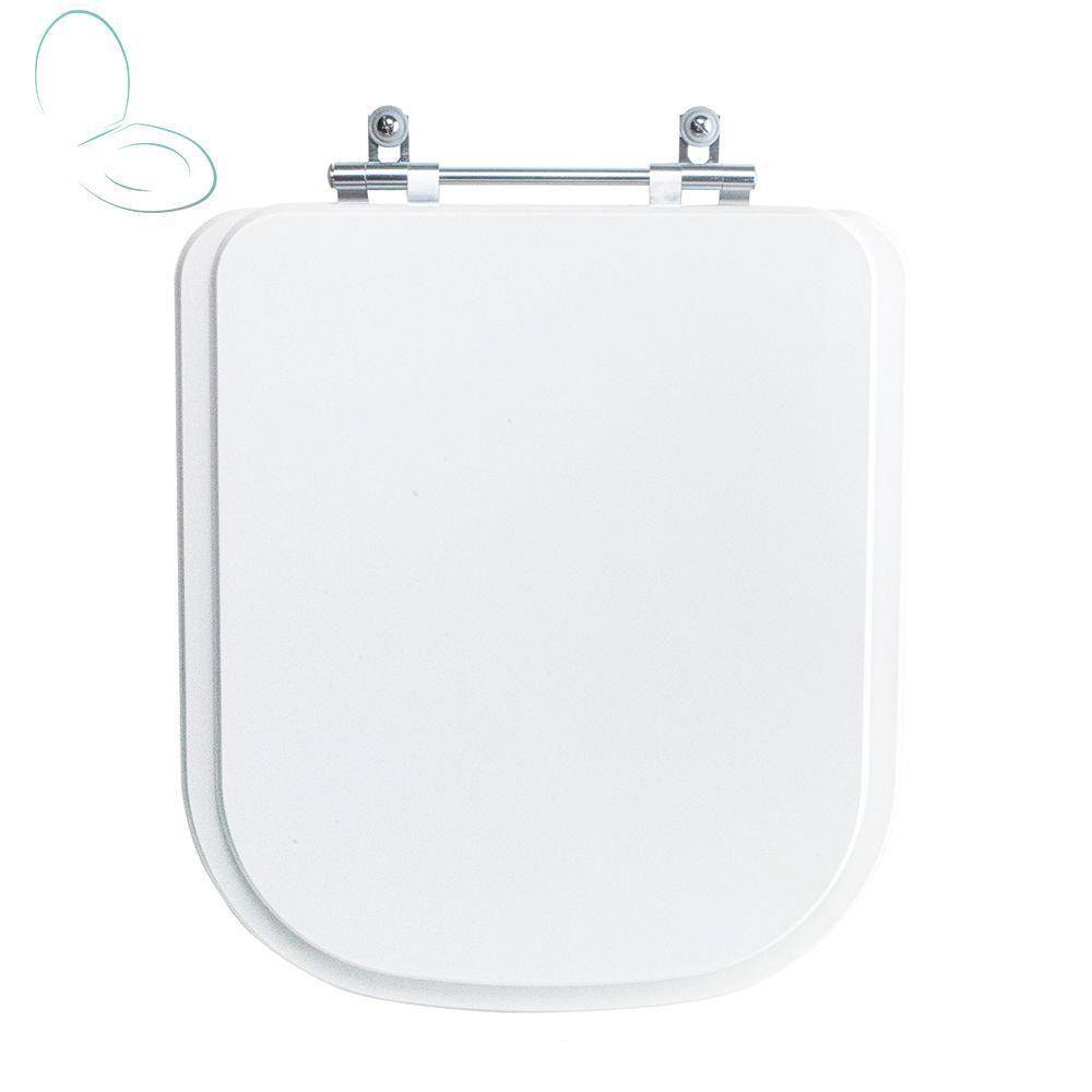 Assento Sanitário Tampa de Vaso Branco Resina Poliester Debba para bacia Roca