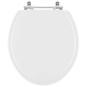 Assento Sanitário Tampa de Vaso Madeira MDF Laqueado Convencional Oval Universal 6lpf