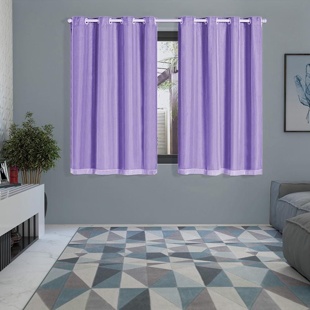 Cortina Blackout Voil 2,80 X 1,60 Sala Quarto Blecaute Lilás