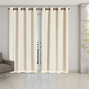 Cortina Blackout Voil 2,80 X 2,30 Sala Quarto Blecaute Bege