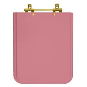 Assento Sanitário Square Wild Rose (Rosa) para vaso Incepa com Ferragem Dourada