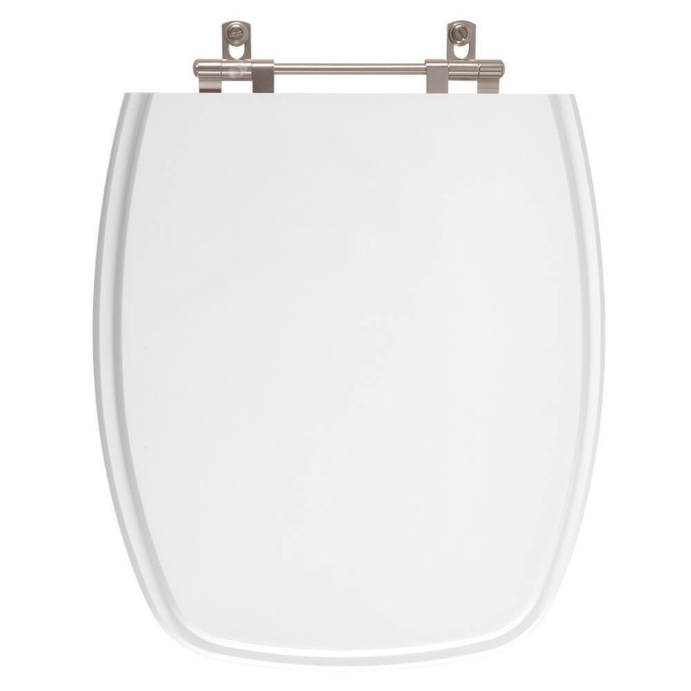 Tampa de Privada Poliéster Primula Plus Branco para louça Fiori 6lpf
