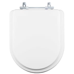 Tampa Vaso Sanitário Madeira Laqueada Riviera Branco para bacia Celite