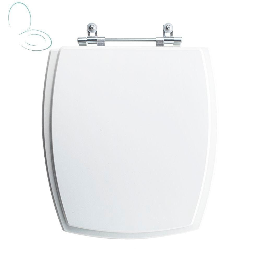 Assento Sanitário Tampa de Vaso Branco Resina Poliester Anturius para bacia Luzarte