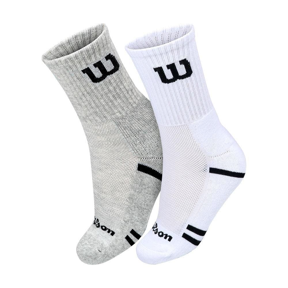 Meia Wilson B2412408BRCZ 39 ao 44 - Pack com 02 Pares Branca e Cinza
