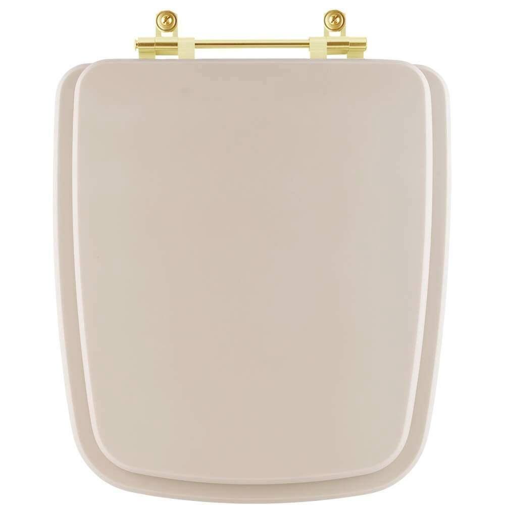 Tampa de Vaso Poliester Boss Champagne para bacia Incepa Com Ferragem Dourada