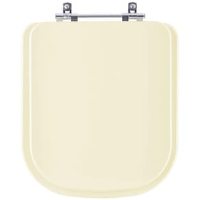 Tampa de Vaso Quadra Creme Bege Claro para Bacia Deca 6lpf