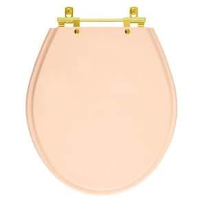 Tampa de Vaso Ravena Rosa Floral para bacia Deca Com Ferragem Dourada