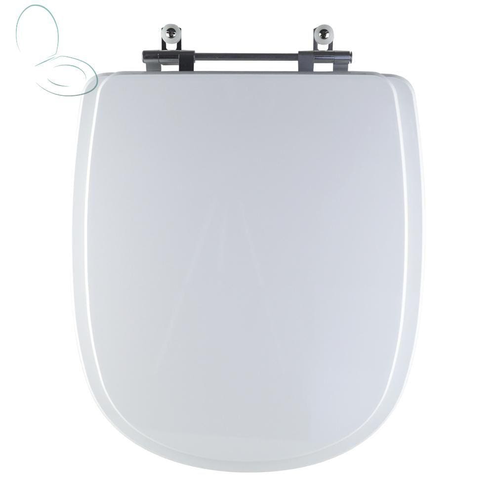 Tampa Vaso Sanitário Madeira Laqueada Donna Branco para bacia Santamarina
