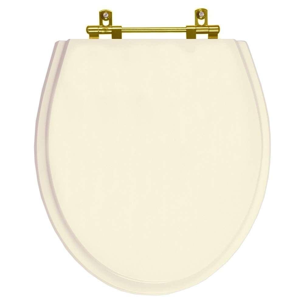 Tampa de Vaso Ritz Creme para bacia Deca Com Ferragem Dourada