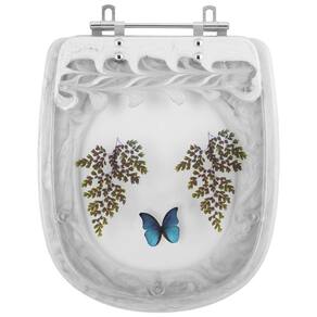 Tampa para Vaso Icasa Sabatini Branco com Borboleta Azul