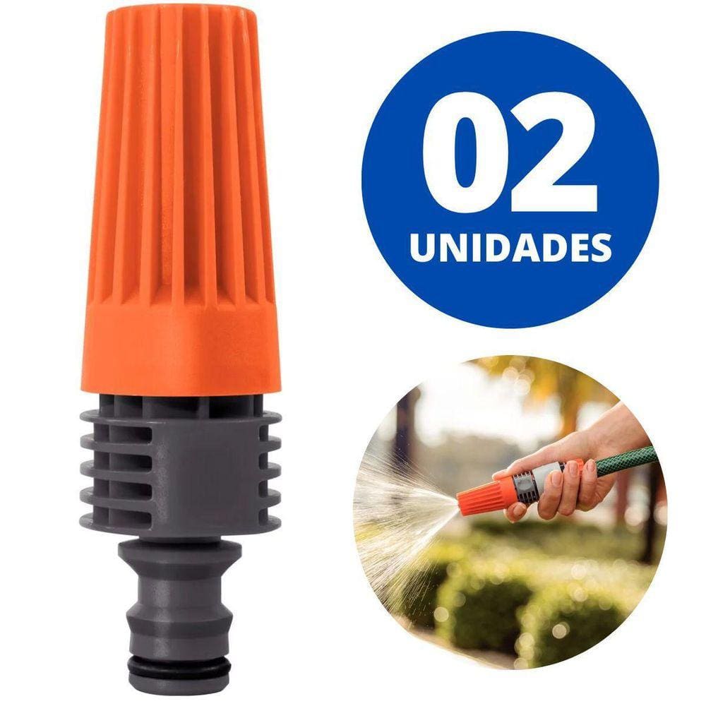 Esguicho Engate Rápido Jato Regulável Tramontina Kit 02 Un
