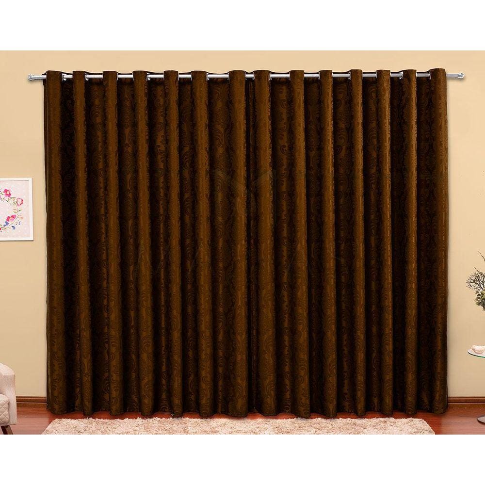 Cortina Jacquard Em Tecido Semi Blackout 4,00X2,50 Marrom