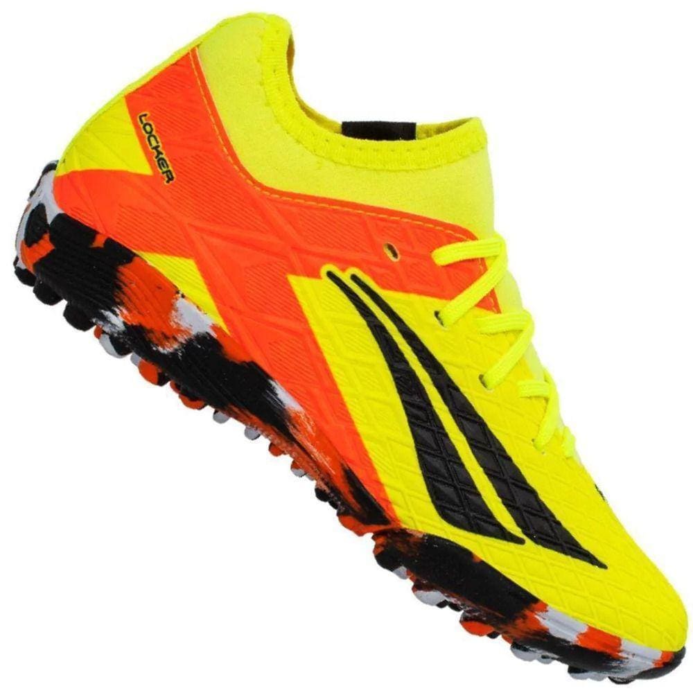 Chuteira Penalty Society Rx Locker Kids Amarelo-Infantil