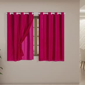 Cortina Blackout Voil 2,00,X1,40 Corta Luz Sala Quarto Pink