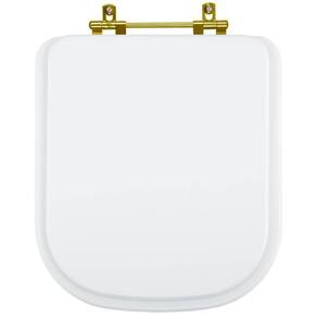 Tampa De Vaso Axis Branco Para Bacia Deca Ferragem Dourada