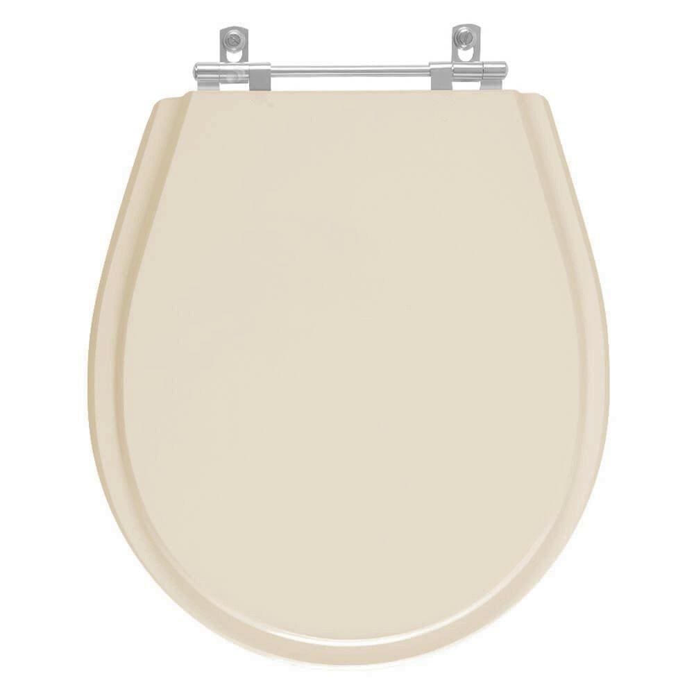 Assento Sanitário Poliester Aries Bege Claro para vaso Eternit