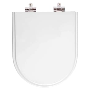 Assento Sanitario Poliester Antibacteriano Com Amortecedor Carrara Branco Para Vaso Deca