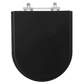 Assento Sanitário Poliester Montezzi Preto para vaso Belize