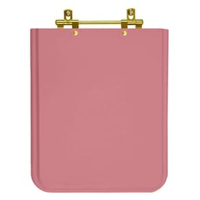 Assento Sanitário Poliester Square Wild Rose (Rosa) para vaso Incepa com Ferragem Dourada