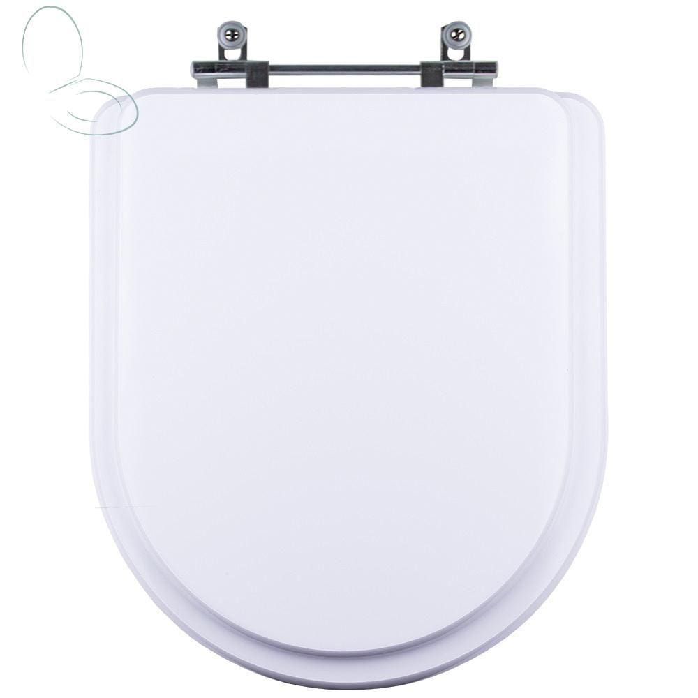 Assento Sanitário Tampa de Vaso Branco MDF Laqueado Valentina para bacia Hervy