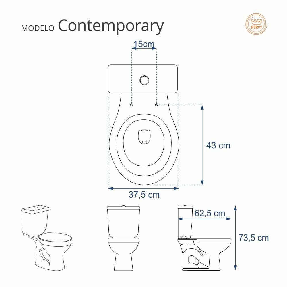 Assento Sanitário Almofadado Luxo Contemporary Marfim Hervy