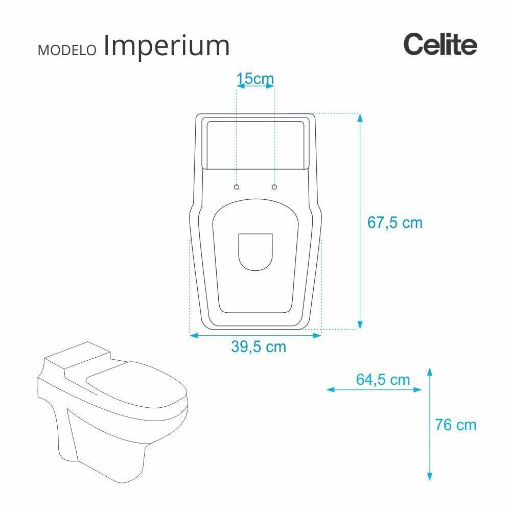 Assento Sanitario Poliester Imperium Branco para vaso Celite