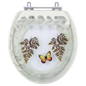 Assento Sanitario Poliester Decorado Borboleta Sabara para vaso Icasa